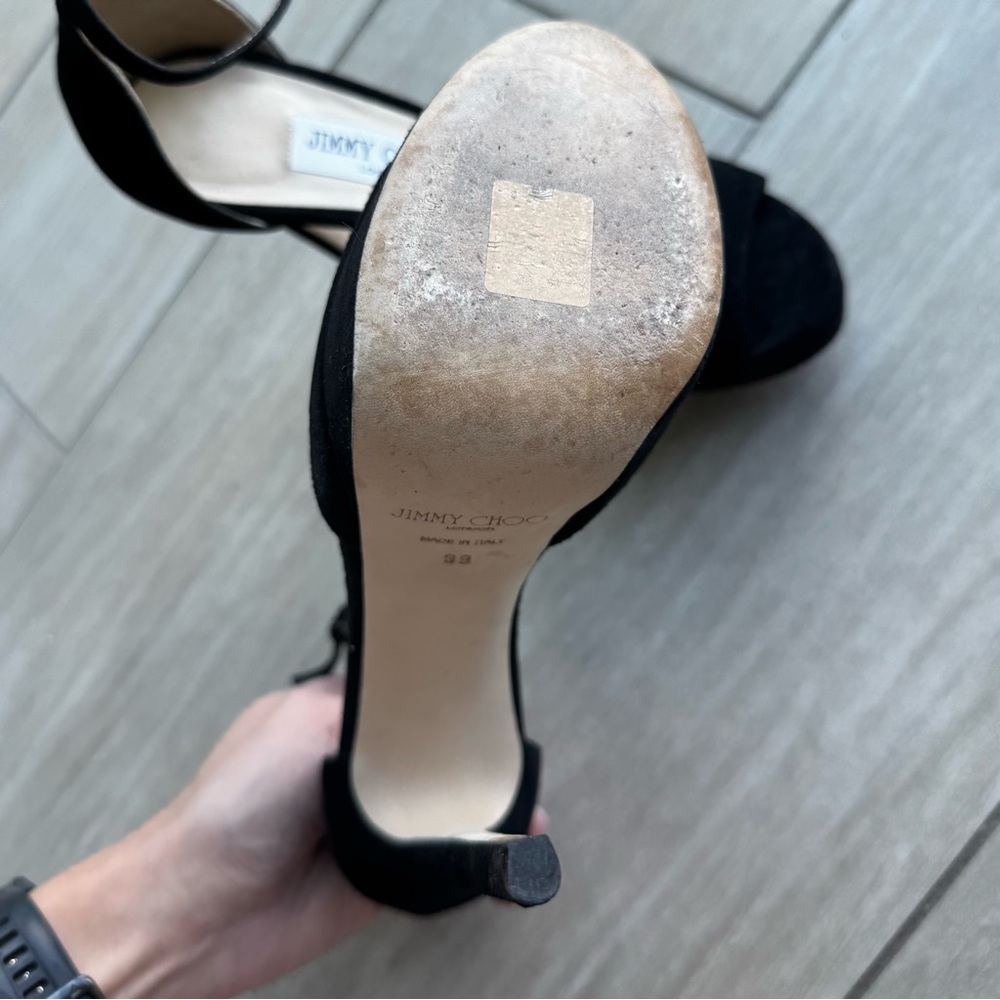 Jimmy Choo Black Platform Heels - Picture 9 of 11